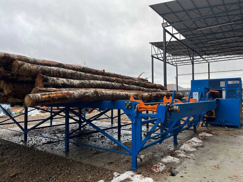 Эстакада накопительная(загрузочный стол)  с поштучной выдачей бревен ЭНПВ-50