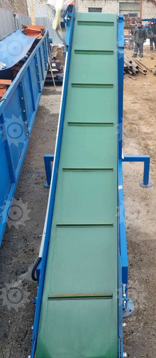 Изображени( Конвейер ленточный наклонный для отвода пиломатериала)