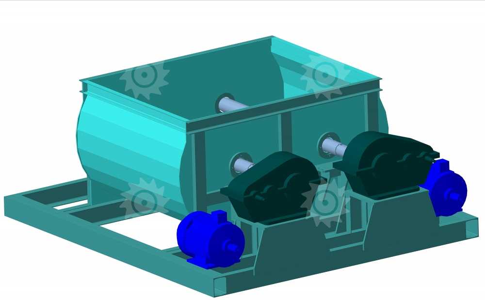 Бетоносмеситель двухвальный БС-1000