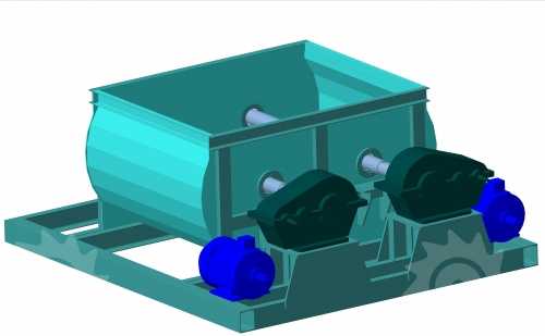 Изображени( Бетоносмеситель двухвальный БС-1000)