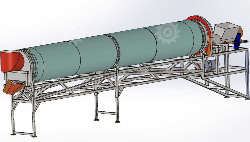 Сушилка сыпучих материалов барабанного типа