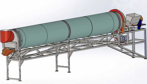 Изображение(Сушилка сыпучих материалов барабанного типа)